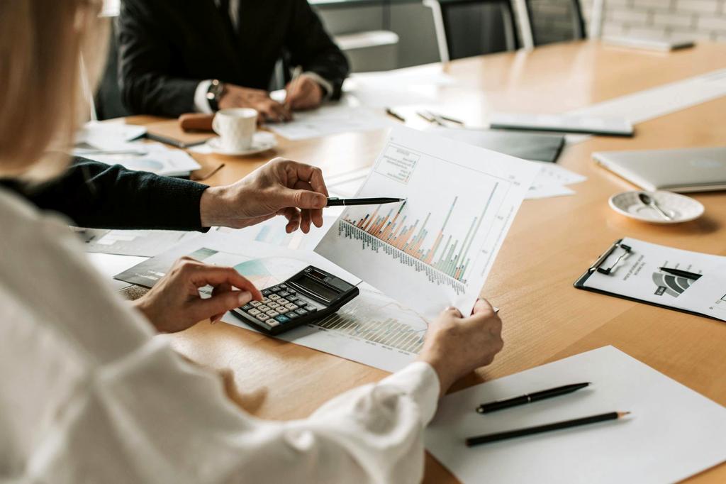 Financial analytics web app graphs and data visualization